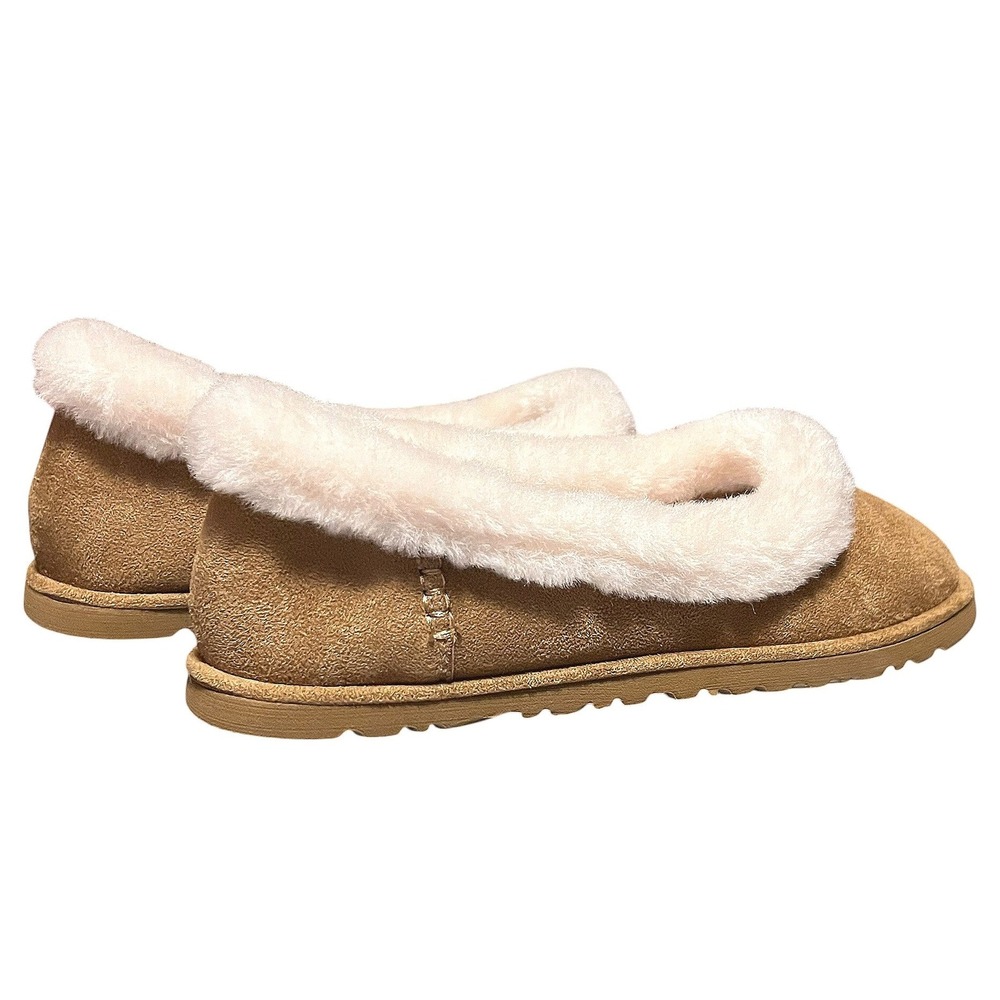 La Rosa Brown Suede Faux Fur Lined Slippers KF1104-1 Size 41 NEW‎ - Picture 6 of 16